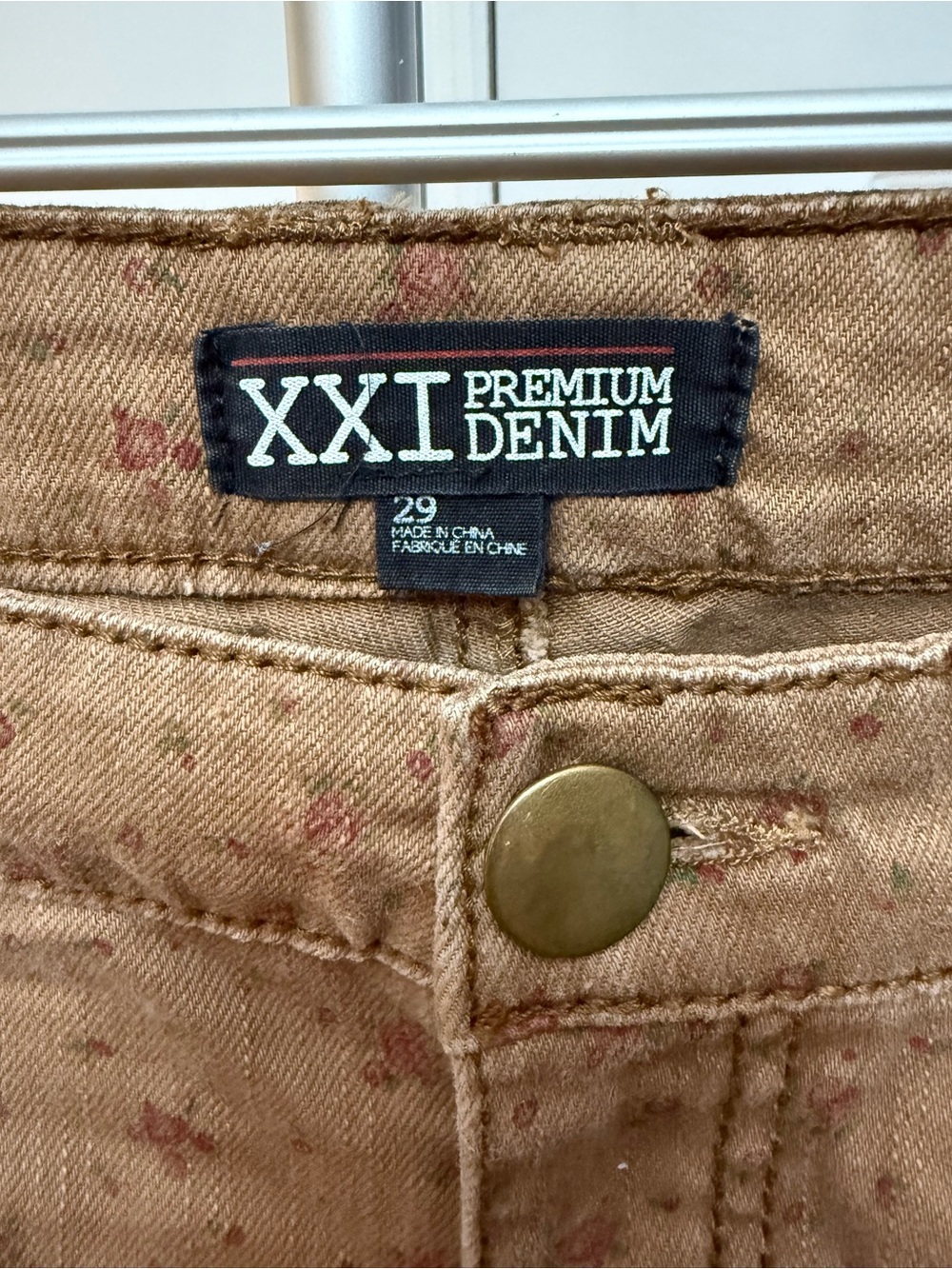Forever 21 Brown Floral Skinny Denim Jeans - Picture 4 of 7